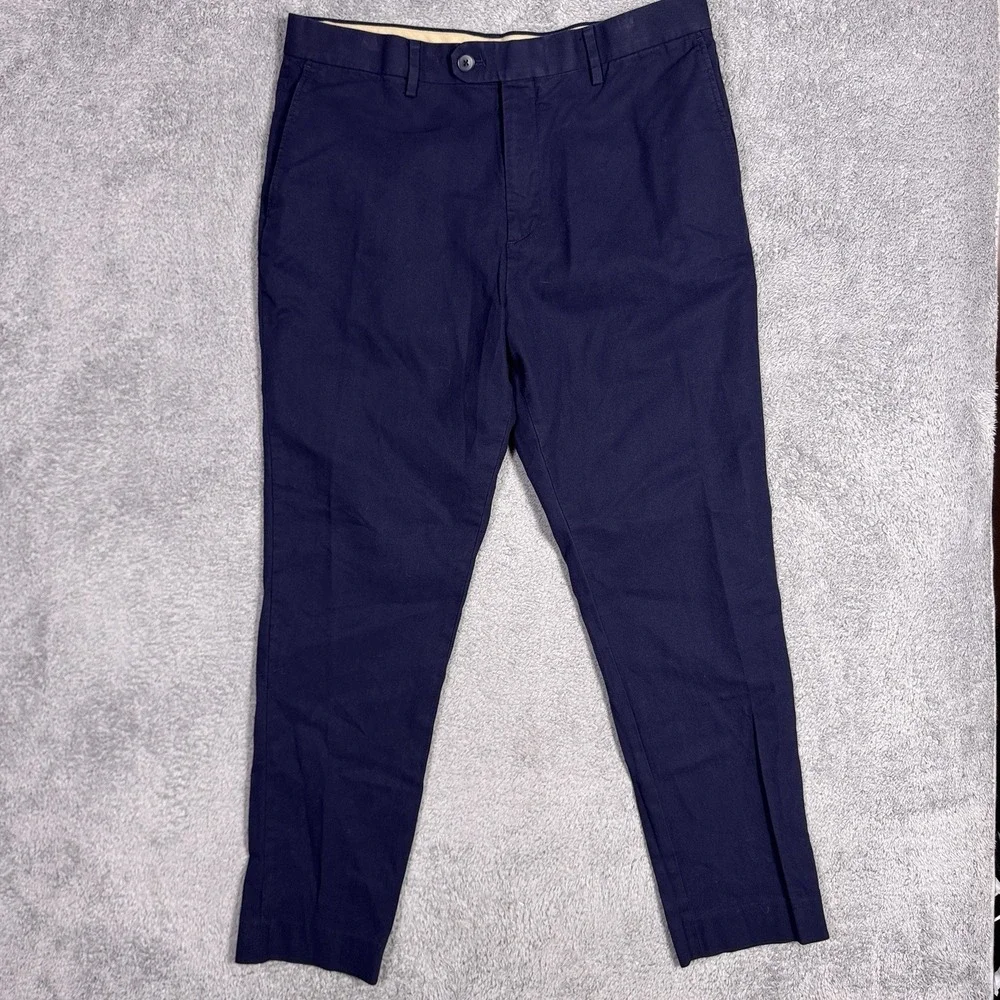 Banana Republic Pants Mens 34S Tailored Slim Olimpias Fabrics Indigo Trouser